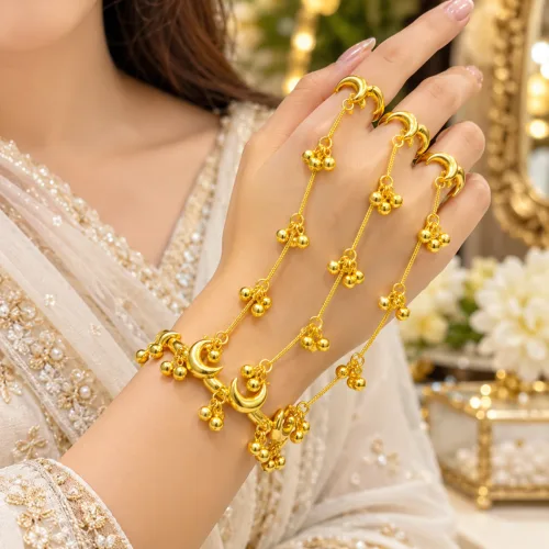 Copper Hathphool Series 3 Strap 3 ring moon style