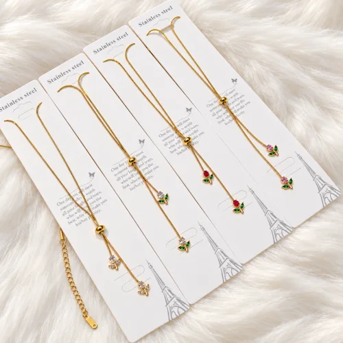 SS Mini Tulip Double layer Pendent