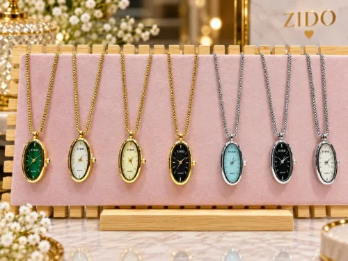 Zido SS Long Necklace Watch Original Brand & China Fittings Luxury Waterproof  Dial design no 11