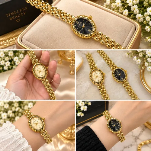 Labaoli Bracelet Watch Strap Link Style oval-shaped case
